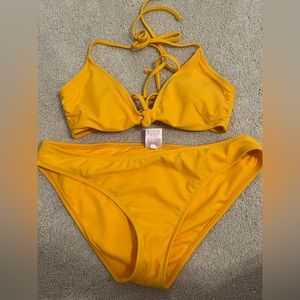 Yellow target bikini